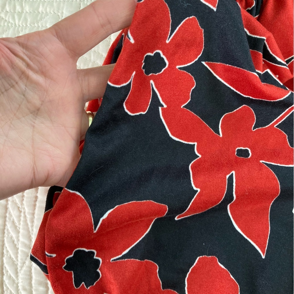 Haptics It's A Match Black &  Red Floral Long Sleeve Maxi Dress (Size 3X) - Picture 7 of 11